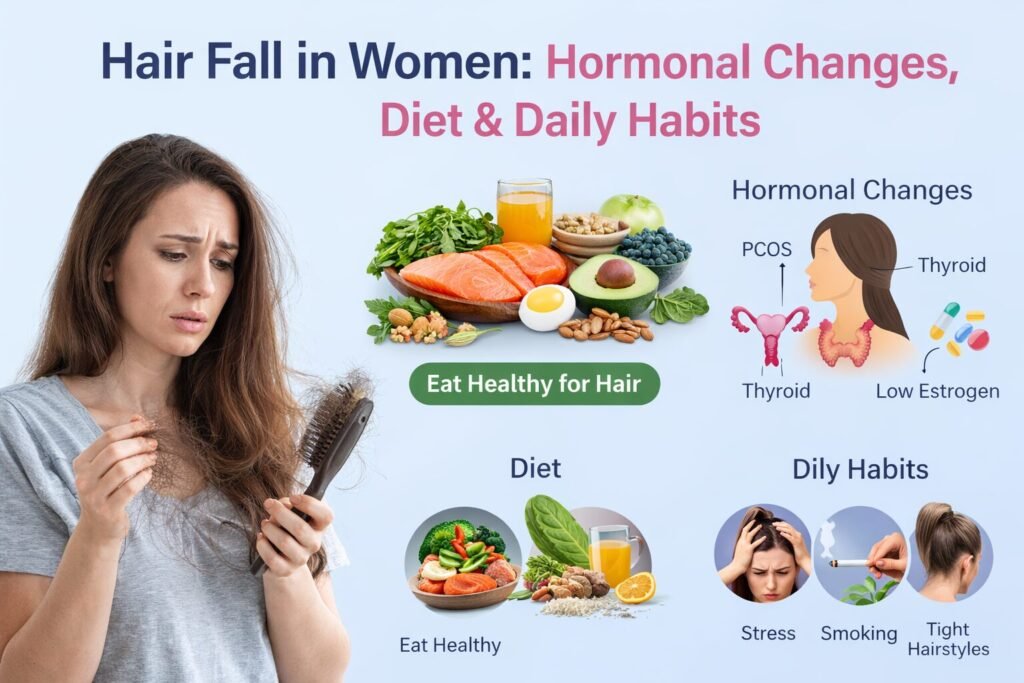 women hair fall reasons