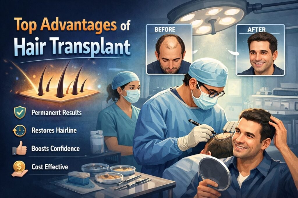 advantages of hair transplant